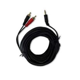 01255, Câble phono à 3.5mm jack 10m, noir|Sonoprof-ONF00024171