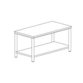 Table centrale avec étagère basse gamme 600|Tecnox-TNXTE206-1