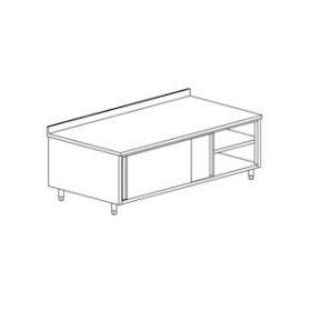 Meuble de rangement adossé avec 2 portes coulissantes gamme 600|Tecnox-TNXMRD206-1
