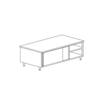 Meuble de rangement central avec 2 portes coulissantes gamme 600|Tecnox-TNXMR126-1