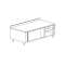 Meuble chauffant avec 2 portes coulissantes gamme 600