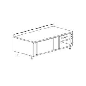 Meuble chauffant avec 2 portes coulissantes gamme 600|Tecnox-TNXMRDC146-1