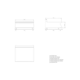 Eléments neutres, 800x800x250 Dimensions (LxPxH) mm: 800x700x250|Tecnox by giorik-TXGEN740T