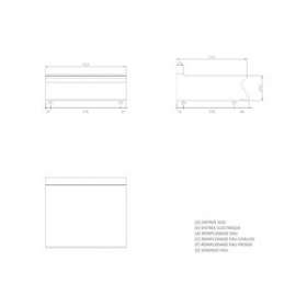 Eléments neutres, 800x800x250 Dimensions (LxPxH) mm: 800x700x250|Tecnox by giorik-TXGEN740T