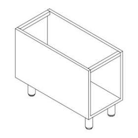 Soubassements, 400x835x650. Carrosserie en acier inox.|Tecnox by giorik-TXGBV920G