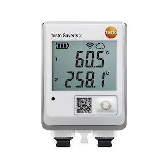 testo Saveris 2-T3 Enregistreur WiFi avec écran et 2 raccords pour sondes TC|Testo-TSO05722033