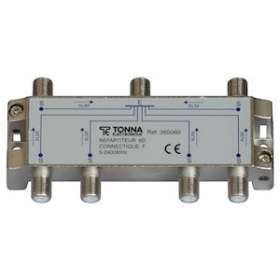 Répartiteur 6 voies symétriques 'F' - 18 dB - 5/2400 MHz|Tonna-TOQ365060