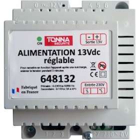 Alimentation 13,5 V / 3 A pour contrôle d'accès - 4 modules rail DIN|Tonna-TOQ648132