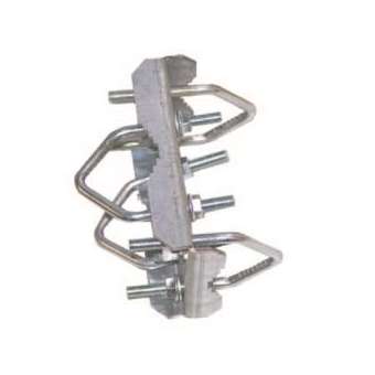 Fixation universelle compacte 4 arceaux - Mât D 30 à 50 mm - Galva|Tonna-TOQ504370