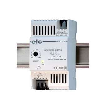 Alimentation rail DIN stabilisee 12V 2A5 (ajustable 10 a 15V) teleregulee|Elc-ELCALE1202