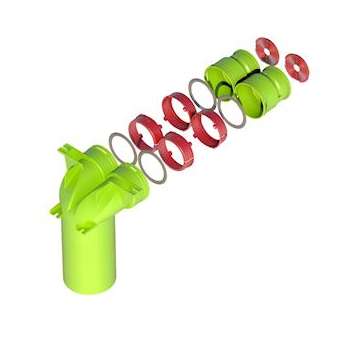 Kit raccordement 90DEG Air Excellent AE48C D125mm|Ubbink-UBB188568