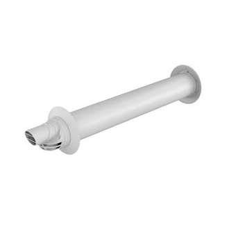 Terminal horizontal Rolux Condensation D60/100mm long.800mm excentrique blanc|Ubbink-UBB229100