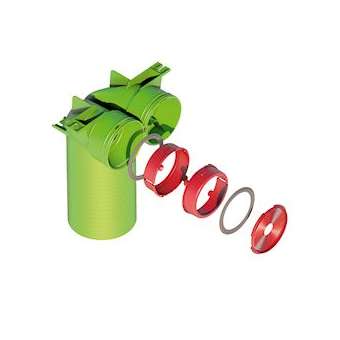 Kit raccordement 90DEG Air Excellent AE34C D125mm|Ubbink-UBB188578