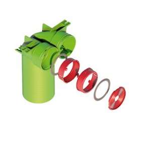 Kit raccordement 90DEG Air Excellent AE34C D125mm|Ubbink-UBB188578