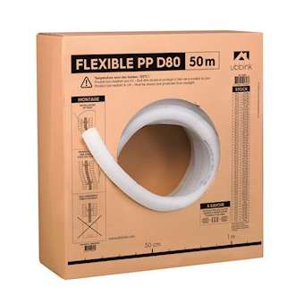 Conduit flexible Renolux Chemilux Condensation D80mm PPtl long.50m|Ubbink-UBB330054