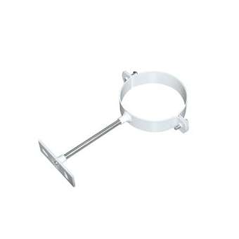 Collier D125mm galvanisé blanc à cheville|Ubbink-UBB225762