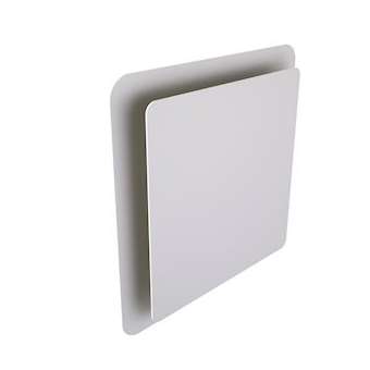 Bouche Haelix carrée blanche réglable D125mm|Ubbink-UBB188061