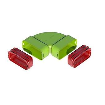 Kit coude 90DEG horizontal AE55SC Air Excellent|Ubbink-UBB188576