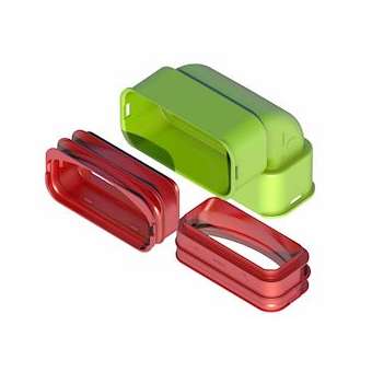 Kit coude 90DEG vertical AE55SC Air Excellent|Ubbink-UBB188577