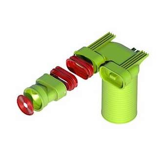 Kit raccordement 90DEG Air Excellent AE35SC D125mm|Ubbink-UBB188570