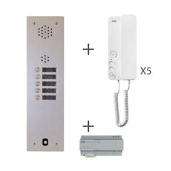 Kit Audio 1R 5Bp 2 Voice Programme|Urmet france-URMKA83-105