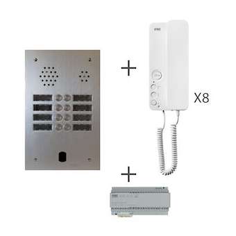 Kit Audio 2R 8Bp 2 Voice Programme|Urmet france-URMKA83-208