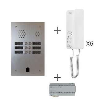 Kit Audio 2R 6Bp 2 Voice Programme|Urmet france-URMKA83-206