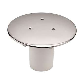 Capot métal chromé D120 mm + tgd, pr bonde receveur D90 mm réf 5540/5680/5776|Valentin-VA203300000000