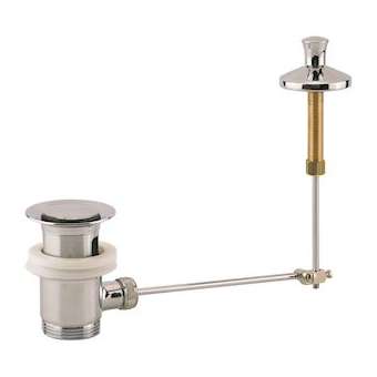 Bonde lavabo automatique laiton chromé, à tirette verticale, serrage 40/48 mm|Valentin-VA210010000000