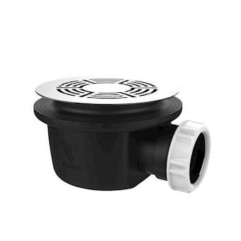 Bonde extra-plate receveur D90 mm, MINIME, grille inox D116 mm, h 60 mm|Valentin-VA257210000000