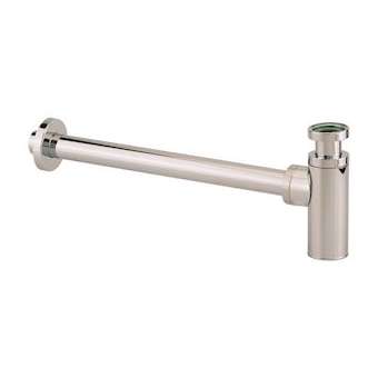 Siphon lavabo ABS chromé, réglable 50/120 mm, sortie murale 300 mm D32, rosace|Valentin-VA213070000000