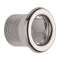 Enjoliveur de trop-plein plastique chromé D24 mm, long 26 mm, serrage 12/19 mm