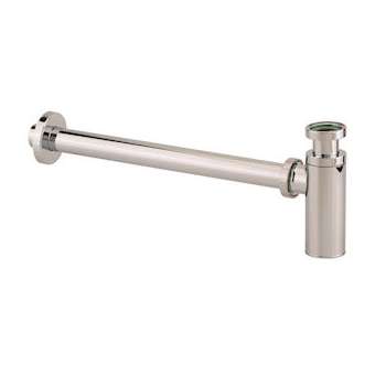 Siphon lavabo laiton chromé, réglable 50/120 mm, sortie murale 300 mm D32|Valentin-VA213000000000