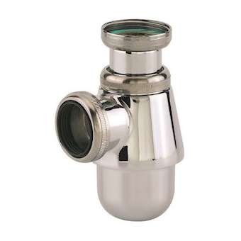 Siphon lavabo laiton chromé, réglable 35/90 mm, sortie D32, débit 42 l/mn|Valentin-VA214130000000