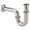Siphon tube lavabo laiton chromé, réglable 150/200 mm, sortie D32 rosace D64mm