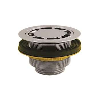 Bonde receveur D60 mm, laiton, grille D63 mm, sortie verticale, débit 16 l/mn|Valentin-VA231120000000