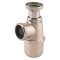 Siphon évier nickel, réglable, sortie D40, hauteur sous évier 135 à 185 mm