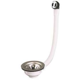 Bonde évier/trop plein D90 mm, panier inox, cuvette D114 mm, serrage 0/24 mm|Valentin-VA239100000000