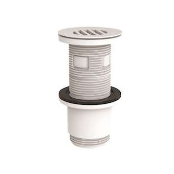 Bonde universelle lavabo écoulement libre, h100 mm, ABS blanc|Valentin-VA212160000100