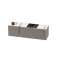 Curseur métal chromé pour barre de douche 25x25 mm, design