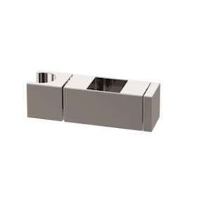 Curseur métal chromé pour barre de douche 25x25 mm, design|Valentin-VA200070700000