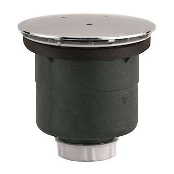 Bonde de douche D90 mm, capot métal D120 mm,sortie verticale D40 NF|Valentin-VA255400000000