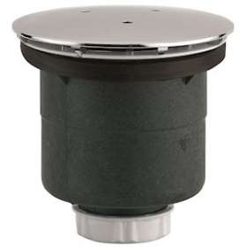 Bonde de douche D90 mm, capot métal D120 mm,sortie verticale D40 NF|Valentin-VA255400000000