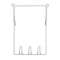 Support flexible en métal peint avec porte accessoires