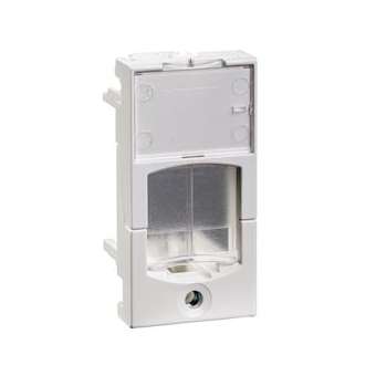 Actassi - support adaptable 22,5x45mm blanc polaire - volet incolore|Schneider Electric-SCHVDI88200P