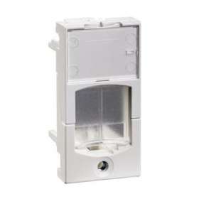 Actassi - support adaptable 22,5x45mm blanc polaire - volet incolore|Schneider Electric-SCHVDI88200P