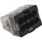 Borne de connexion automatique 8 entrées transparente noire (x 50)