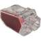 Borne de connexion automatique 2 entrées transparente rouge (x 200)