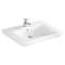 Conforma lavabo PMR 65 cm, avec équerre de fixation, avec trou, sans trop-plein