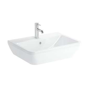 Integra lavabo carré, 65 cm, avec trou de robinet, sans trop-plein|Vitra France-GIR7051L0030041
